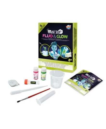 Buki - zestaw eksperymentów świecących w ciemności Mini lab FLUO&GLOW
