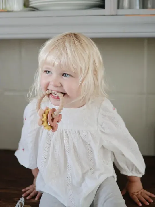 Mushie - gryzak silikonowy na kółku Nature