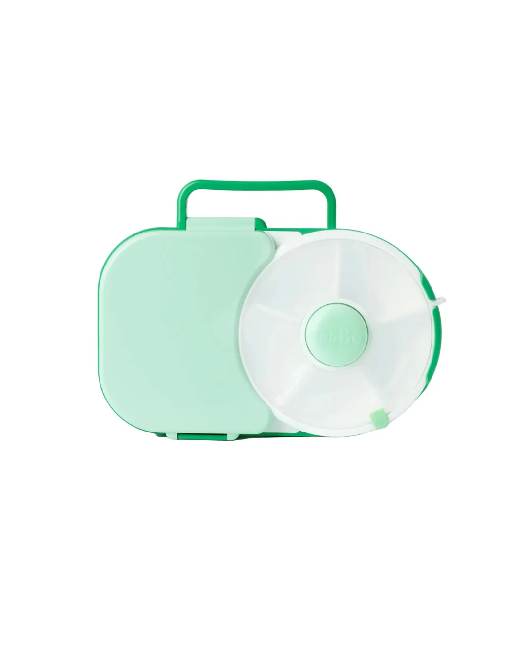GOBE - 2IN1 LUNCHBOX & SNACK SPINNER śniadaniówka dla dzieci Sage Green GOBE - 2IN1 LUNCHBOX & SNACK SPINNER śniadaniówka dla dzieci Sage Green