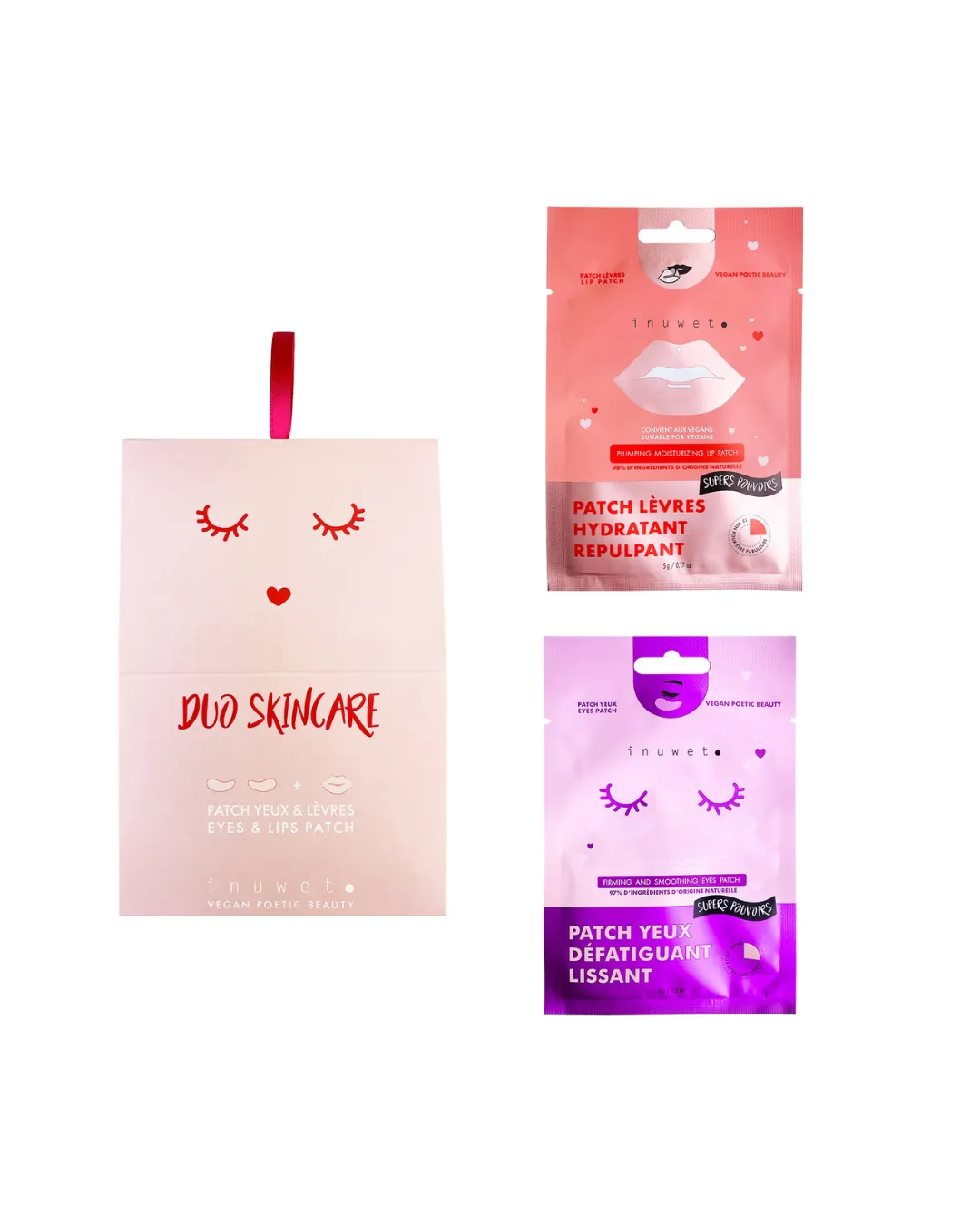 Inuwet - zestaw pielęgnacyjny: płatki pod oczy i maska na usta