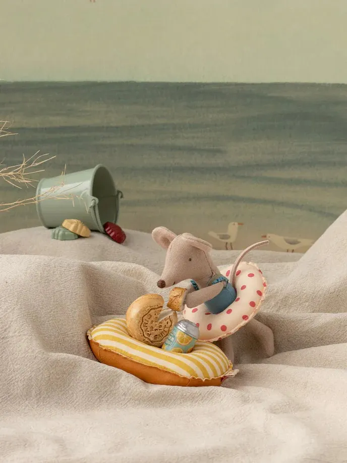 Maileg - ponton w żółte paski dla małych myszek Maileg - ponton w żółte paski dla małych myszek