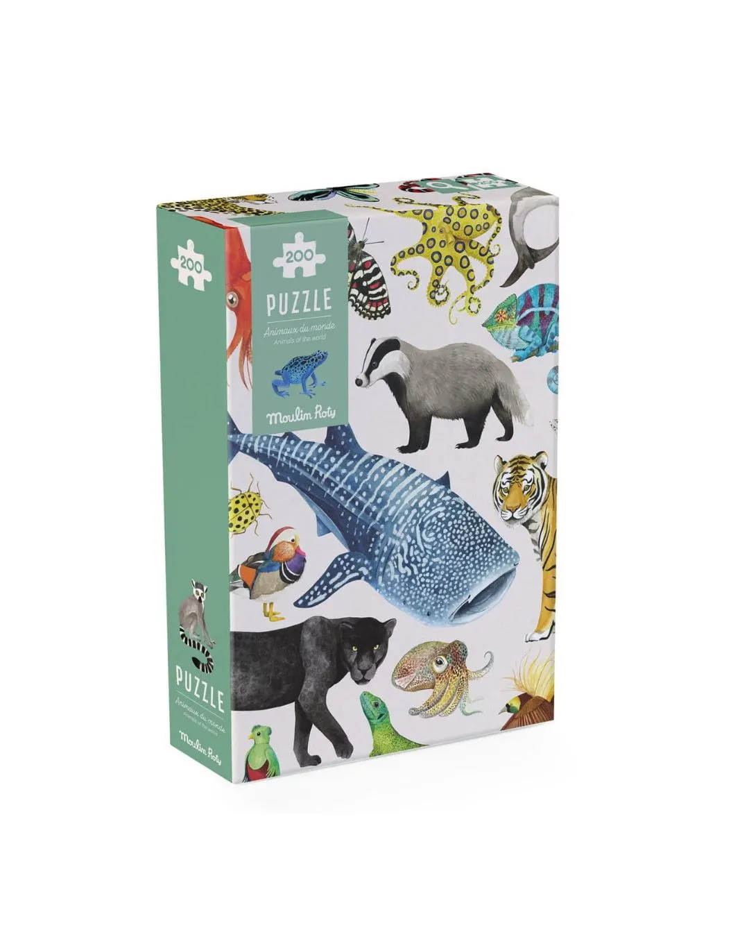 Moulin Roty - puzzle obserwacyjne 200 elementów Zwierzęta Świata Moulin Roty - puzzle obserwacyjne 200 elementów Zwierzęta Świata