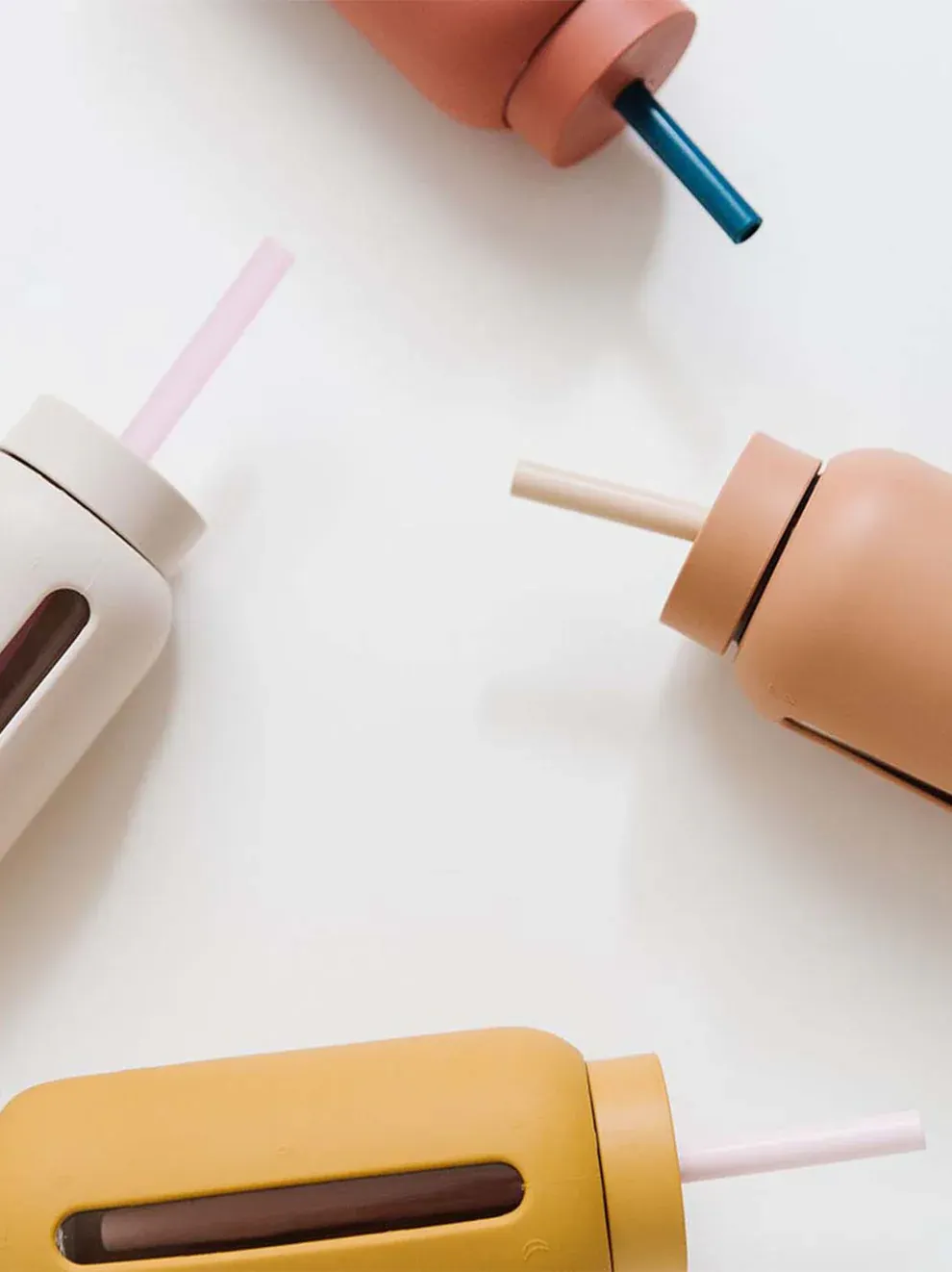 Bink - 4-pak kolorowych silikonowych rurek do butelek Bink