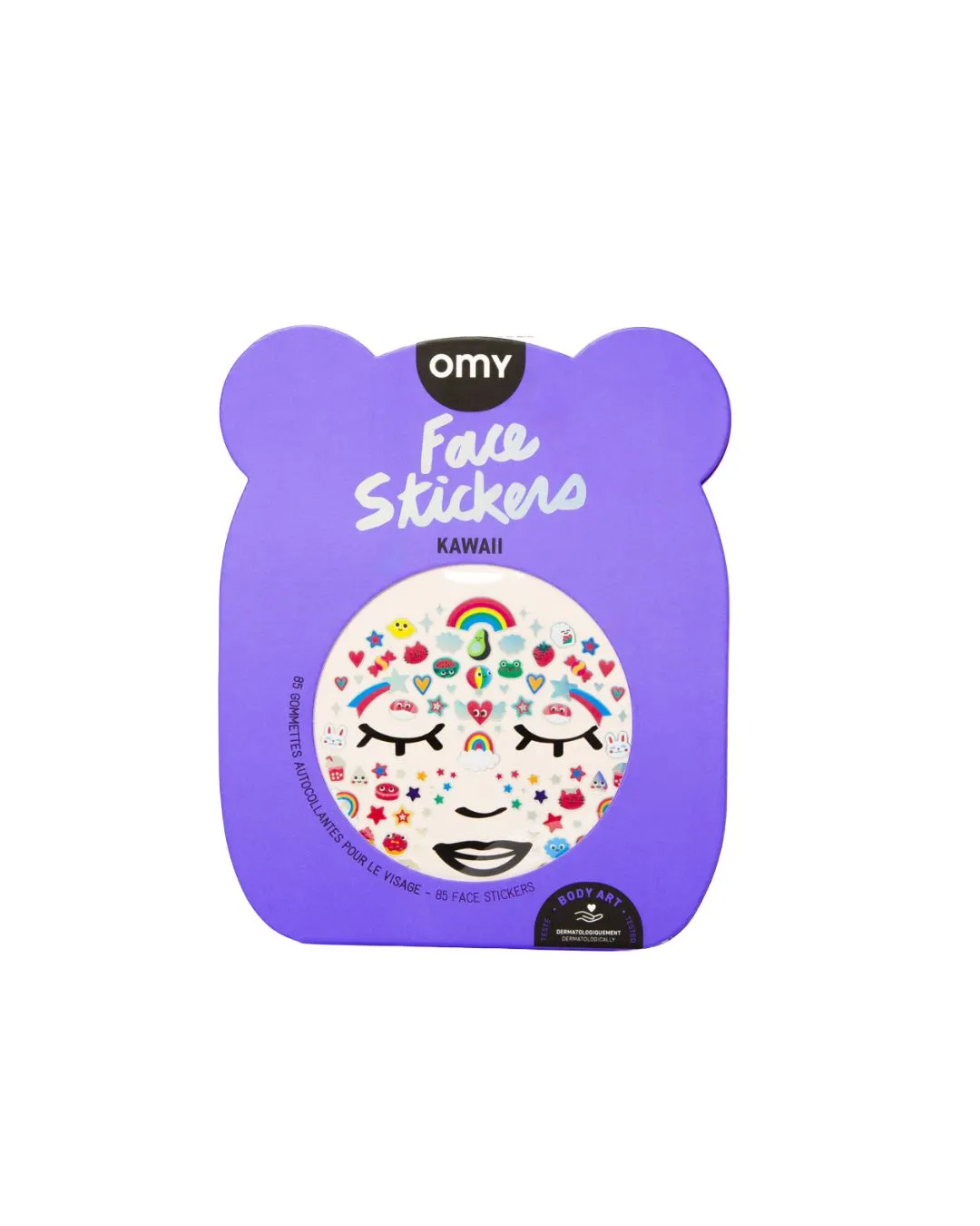 OMY - Naklejki do twarzy dla dzieci 85 sztuk Kawaii