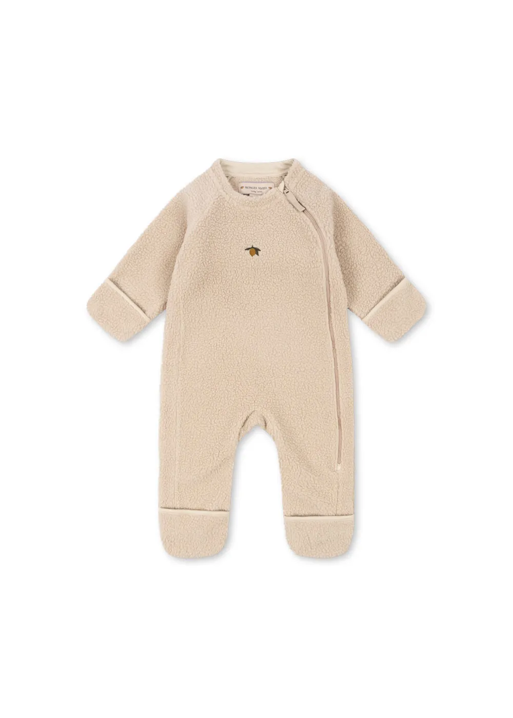 Konges Sløjd - ciepły pajacyk niemowlęcy Safa Onesie GRS Oxford Tan