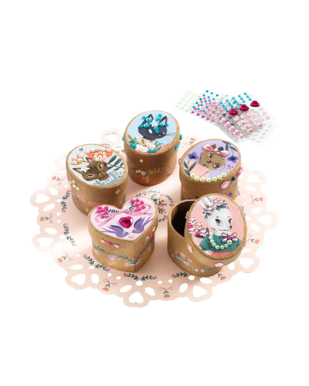 Djeco - zestaw zrób to sam - mini pudełeczka Djeco - zestaw zrób to sam - mini pudełeczka