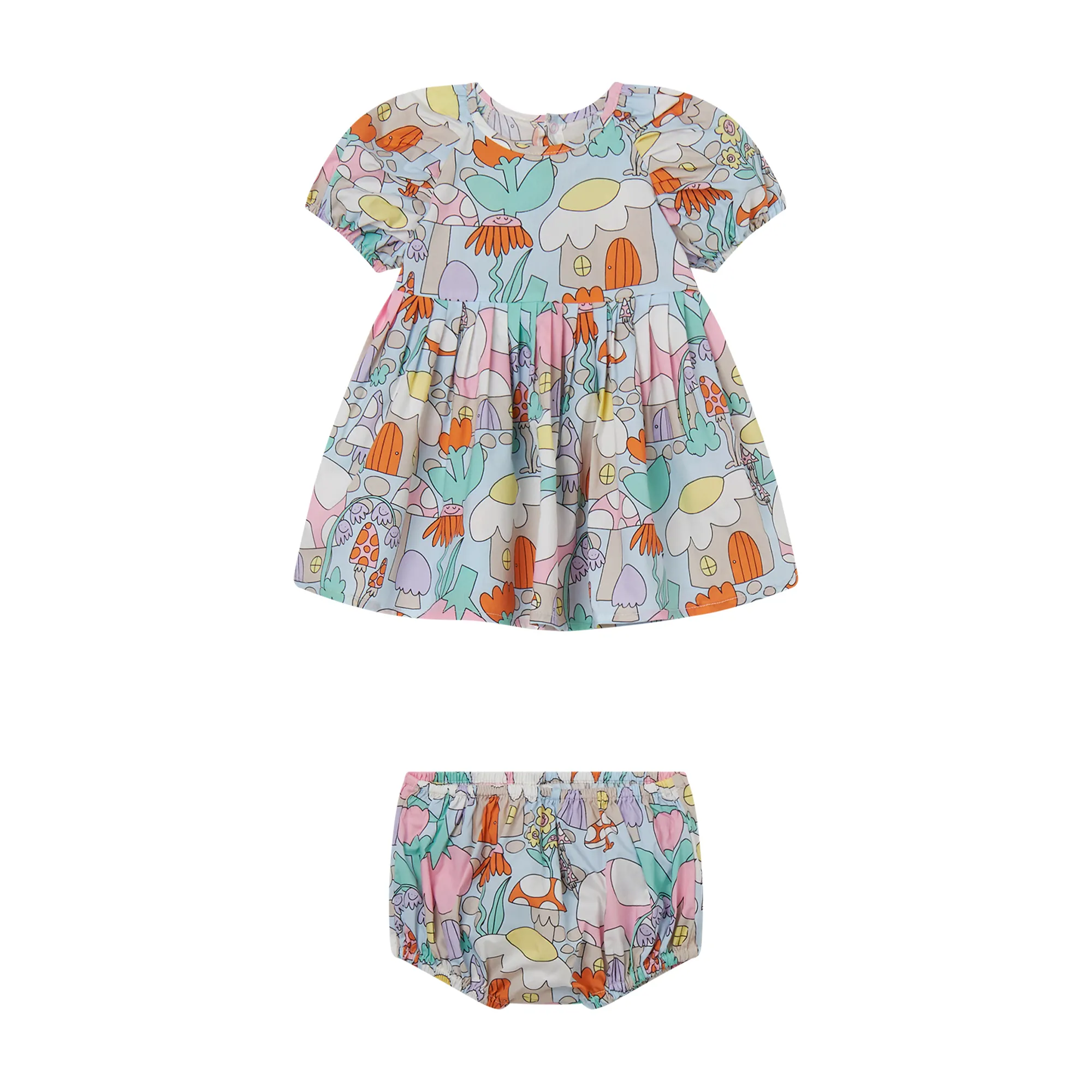 Stella McCartney - sukienka z bloomersami Woodland Print Short Sleeve Dress and Bloomers Set Stella McCartney - sukienka z bloomersami Woodland Print Short Sleeve Dress and Bloomers Set