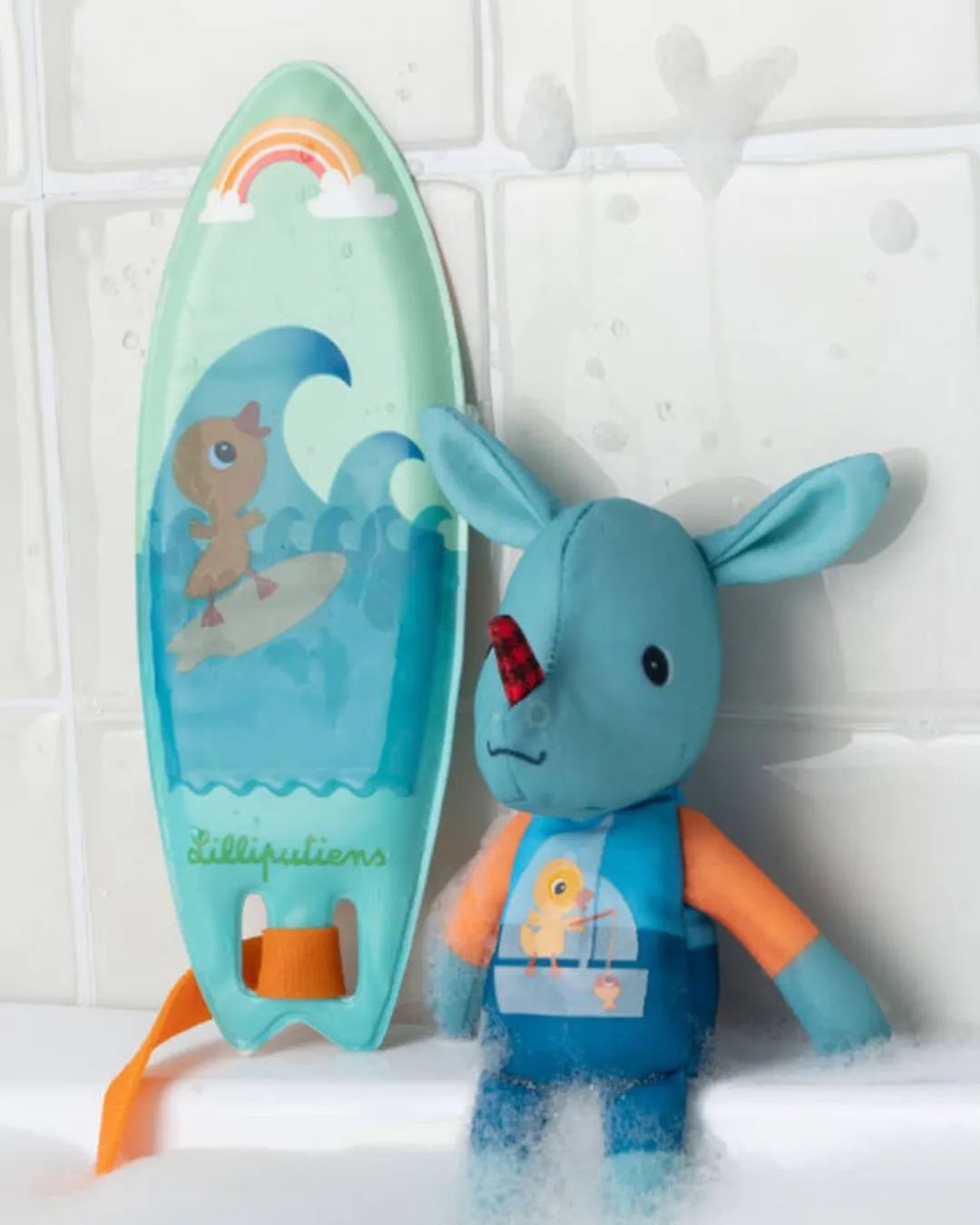 Lilliputiens - przytulanka do kąpieli dla dzieci surfer Smok Joe Lilliputiens - przytulanka do kąpieli dla dzieci surfer Smok Joe