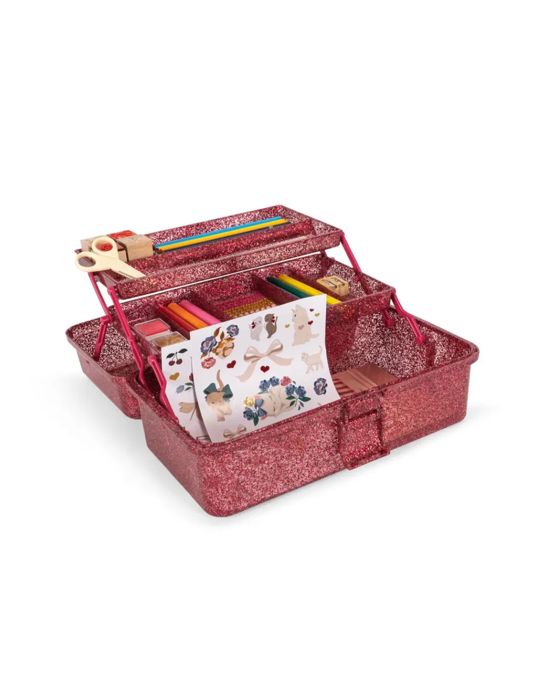 Konges Sløjd - kreatywny zestaw plastyczny w kuferku Creative Art Caddy Glitter Rose Konges Sløjd - kreatywny zestaw plastyczny w kuferku Creative Art Caddy Glitter Rose