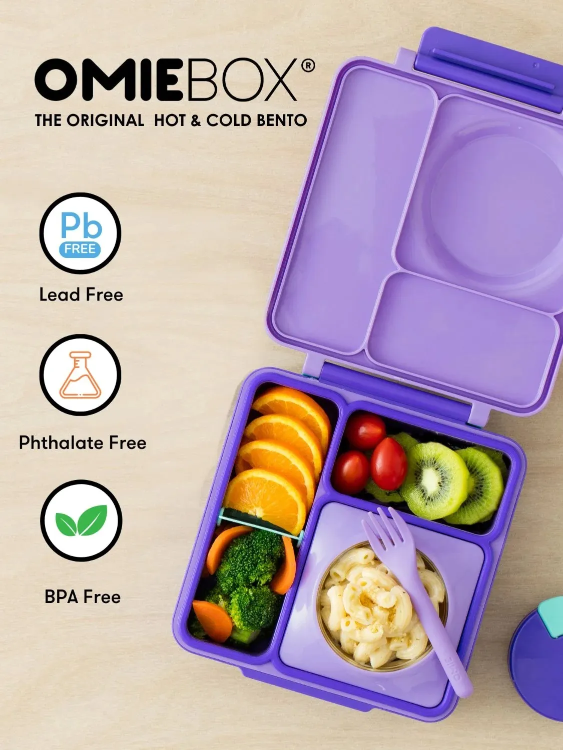 OMIE - OMIEBOX lunch box z termosem Purple Plum OMIE - OMIEBOX lunch box z termosem Purple Plum