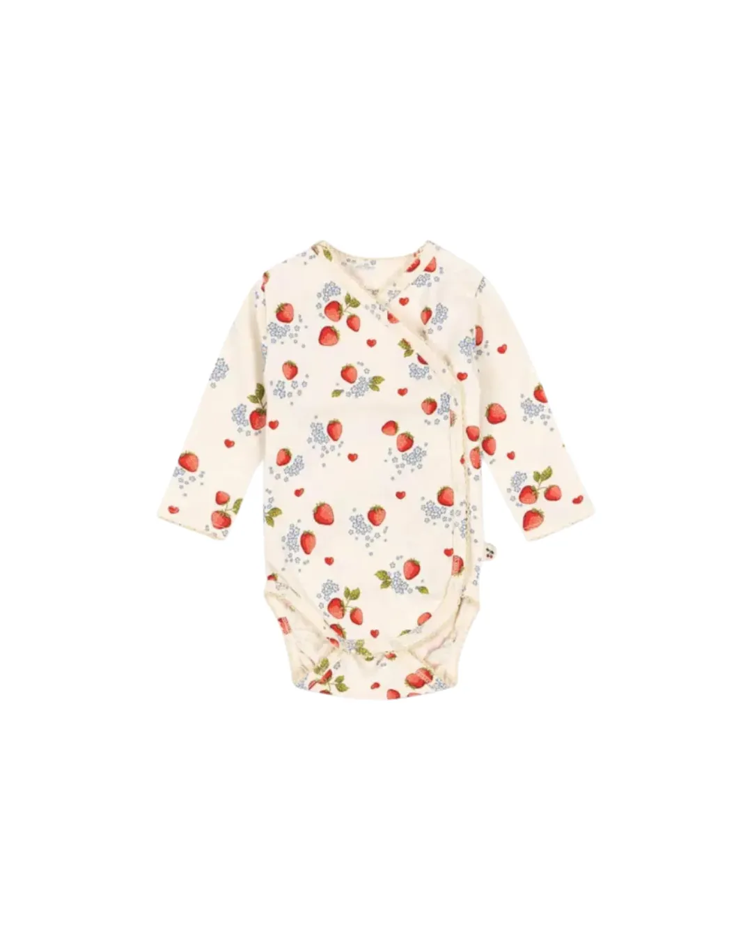 Konges Sløjd - body niemowlęce kopertowe Newborn Basic GOTS Marmalade