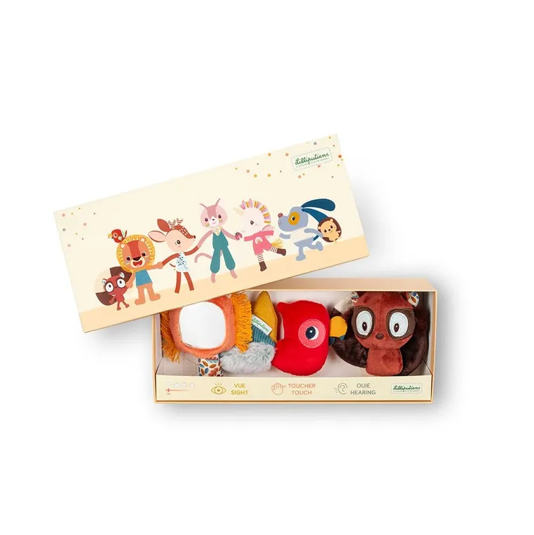 Lilliputiens - zestaw rozwijający zmysły multisensoryczny Lew Jack 0m+ Lilliputiens - zestaw rozwijający zmysły multisensoryczny Lew Jack 0m+