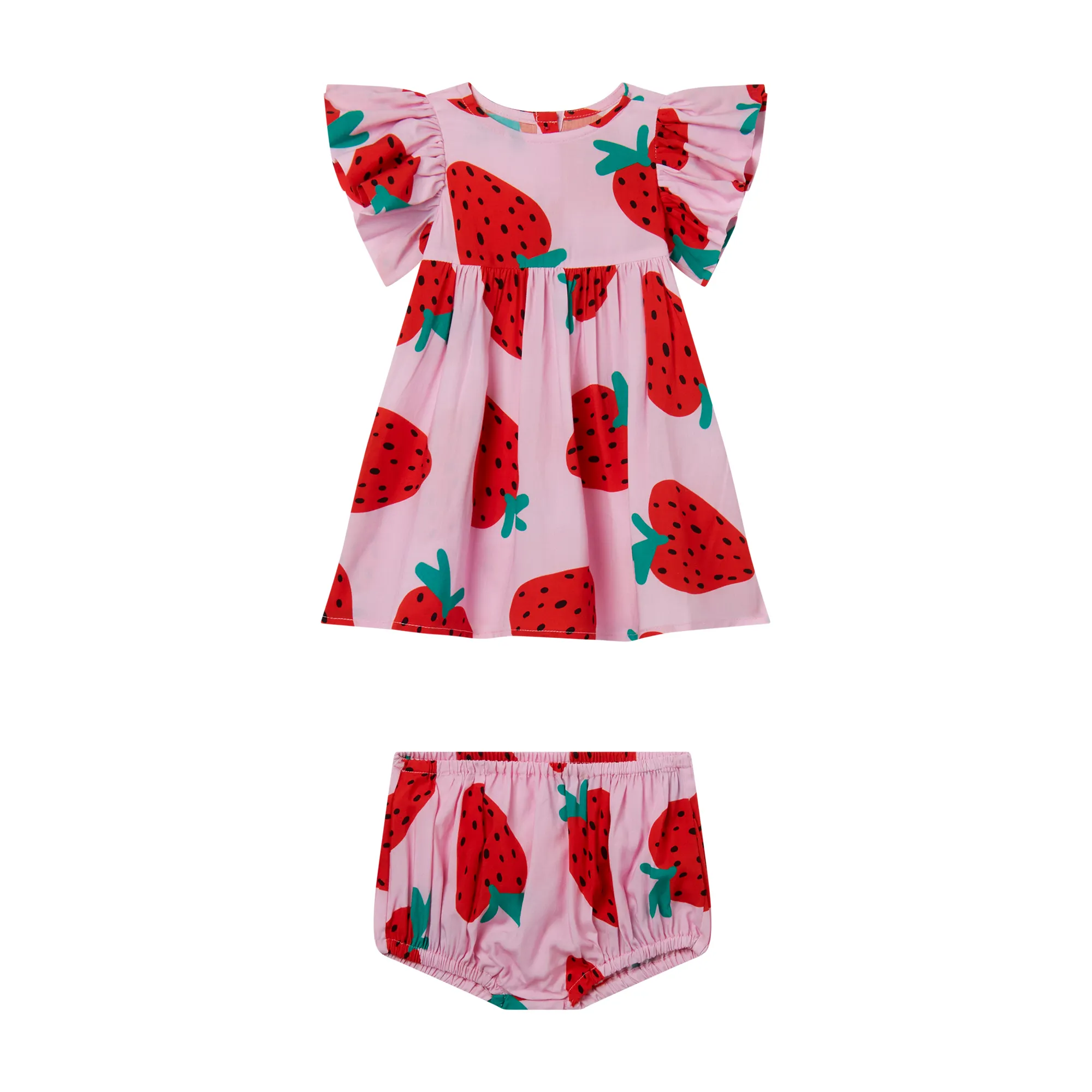 Stella McCartney - sukienka z bloomersami Strawberry Print Dress and Bloomers Set