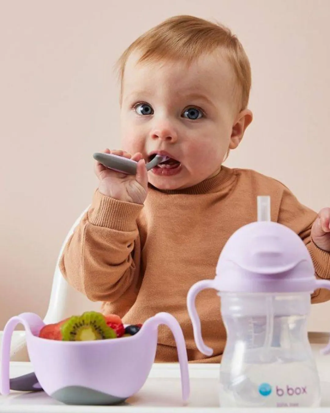 B.box - bidon dla dzieci - kubek niekapek ze słomką 240 ml Gelato Boysenberry