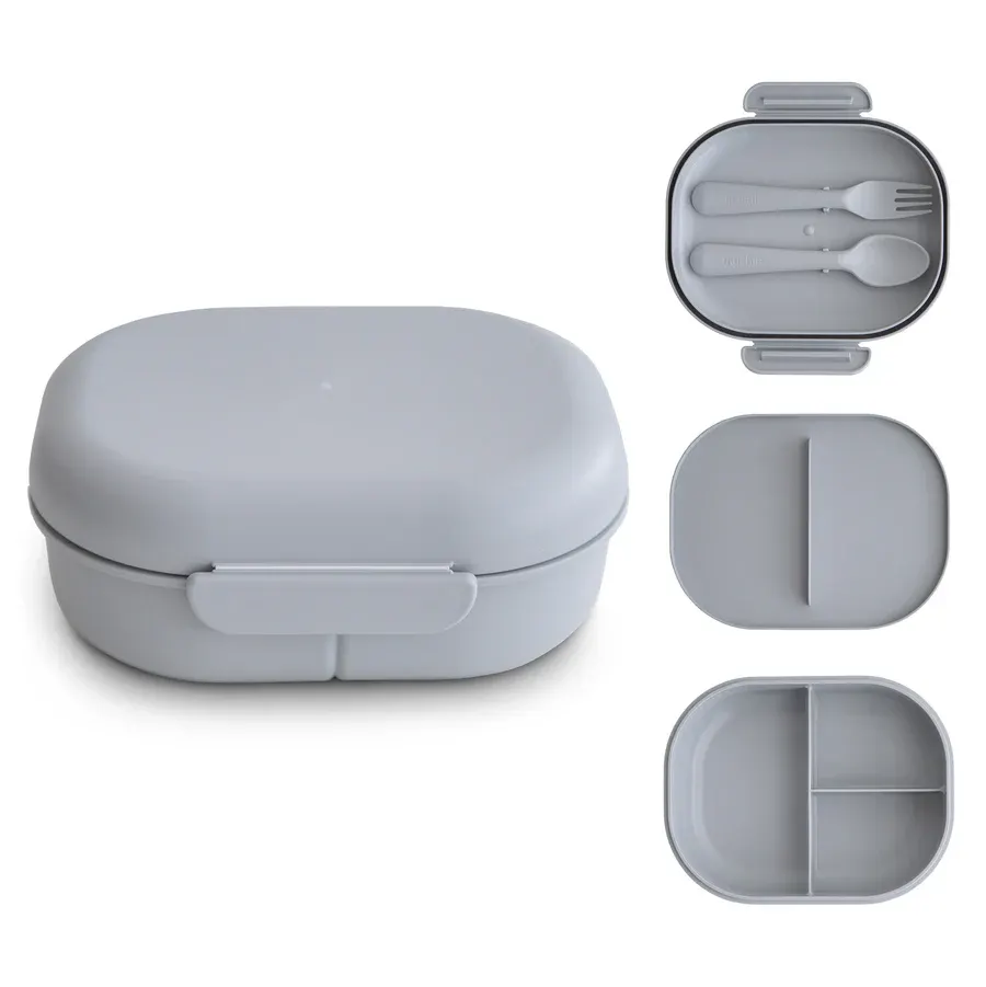 Mushie - lunchbox ze sztućcami Cloud