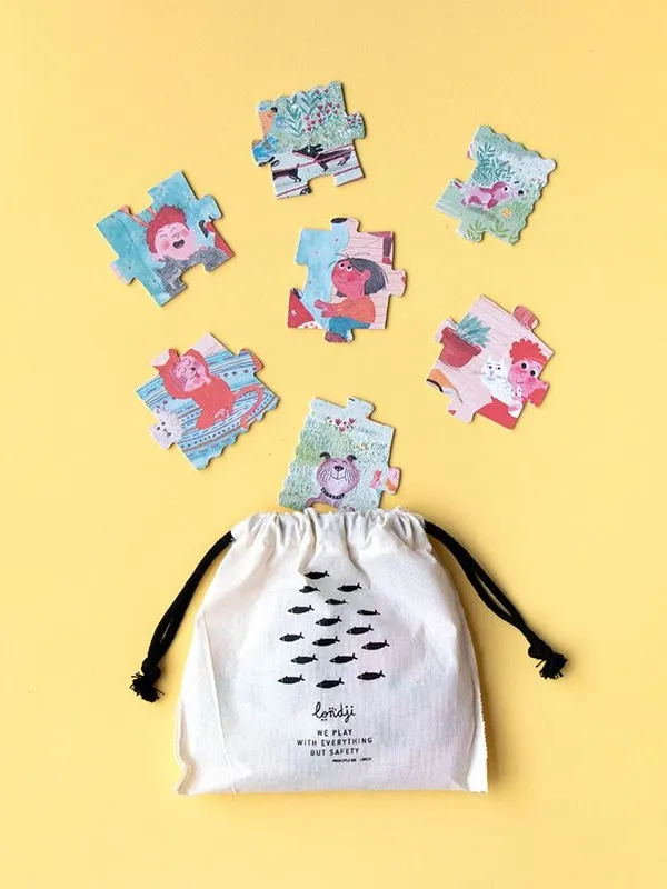 Londji - puzzle dwustronne Koty i Psy 24 elementy