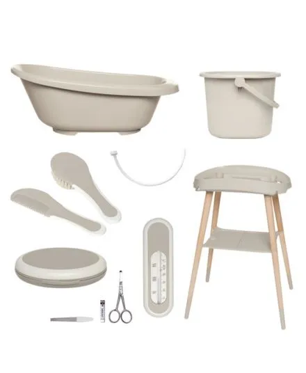 Bébé-jou - zestaw kąpielowy dla niemowląt Sense Taupe Bébé-jou - zestaw kąpielowy dla niemowląt Sense Taupe