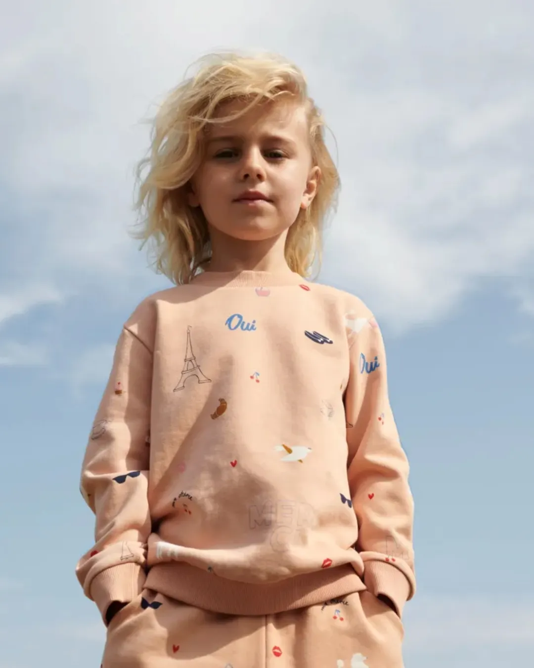 Liewood - bluza z nadrukiem Thora Paris Pale tuscany