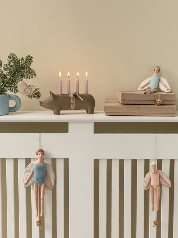 Maileg - skaczący pajacyk anioł mały Różany