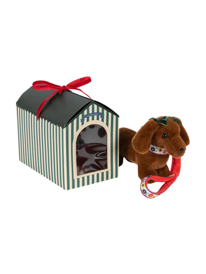 Pluszowy piesek Konges Sløjd z domkiem Pluszowy piesek Konges Sløjd z domkiem