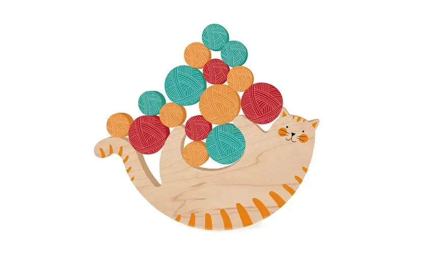 Londji - gra zręcznościowa Równoważnia drewniana Kotek