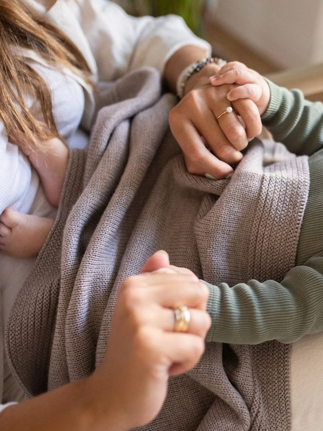 Yarnami - kocyk merino Kyoto delikatny brąz Yarnami - kocyk merino Kyoto delikatny brąz