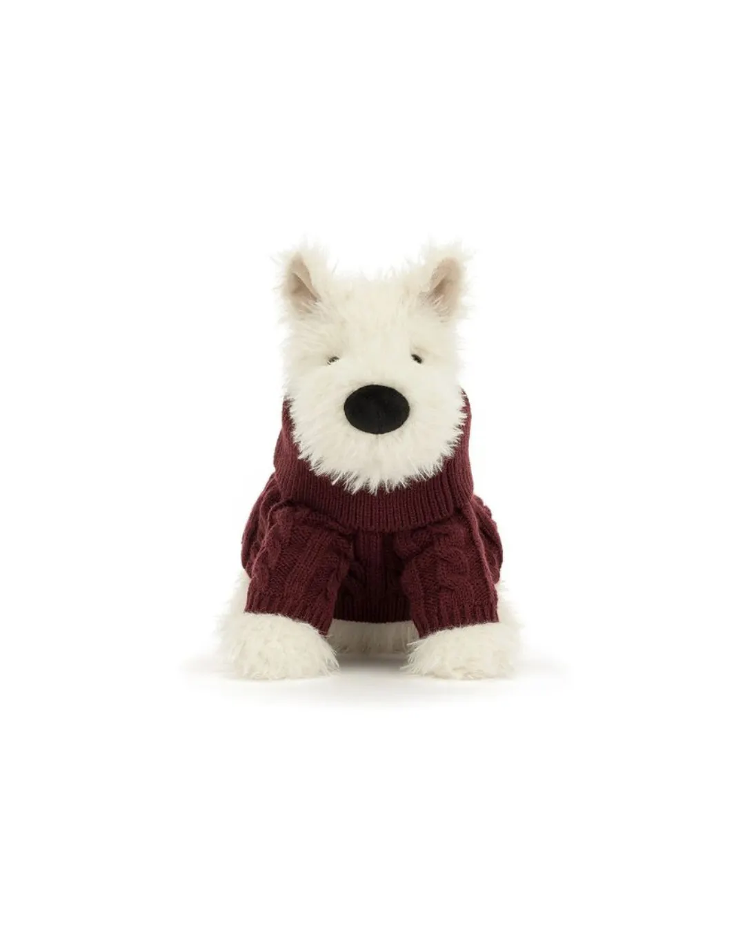 Jellycat - terrier kremowy w swetrze 25 cm