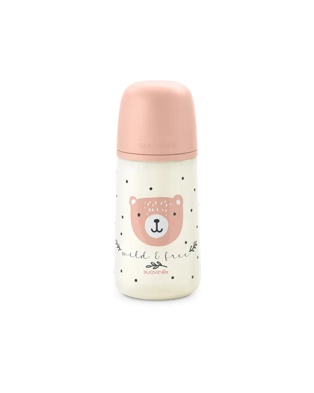 Suavinex - butelka SX Pro 270 ml, przepływ średni M Wild & Free różowa