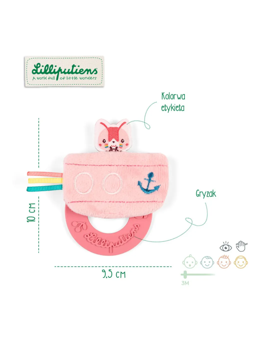 Lilliputiens - Gryzak sensoryczny Kotka Jeanne Lilliputiens - Gryzak sensoryczny Kotka Jeanne