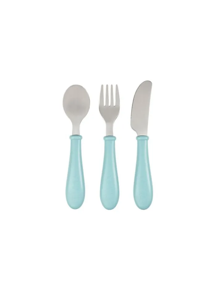Beaba - komplet sztućców dla dzieci ze stali nierdzewnej 12 m+ Airy Green