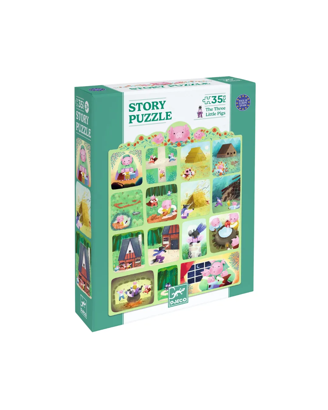 Djeco - puzzle Trzy małe świnki 35 elementów