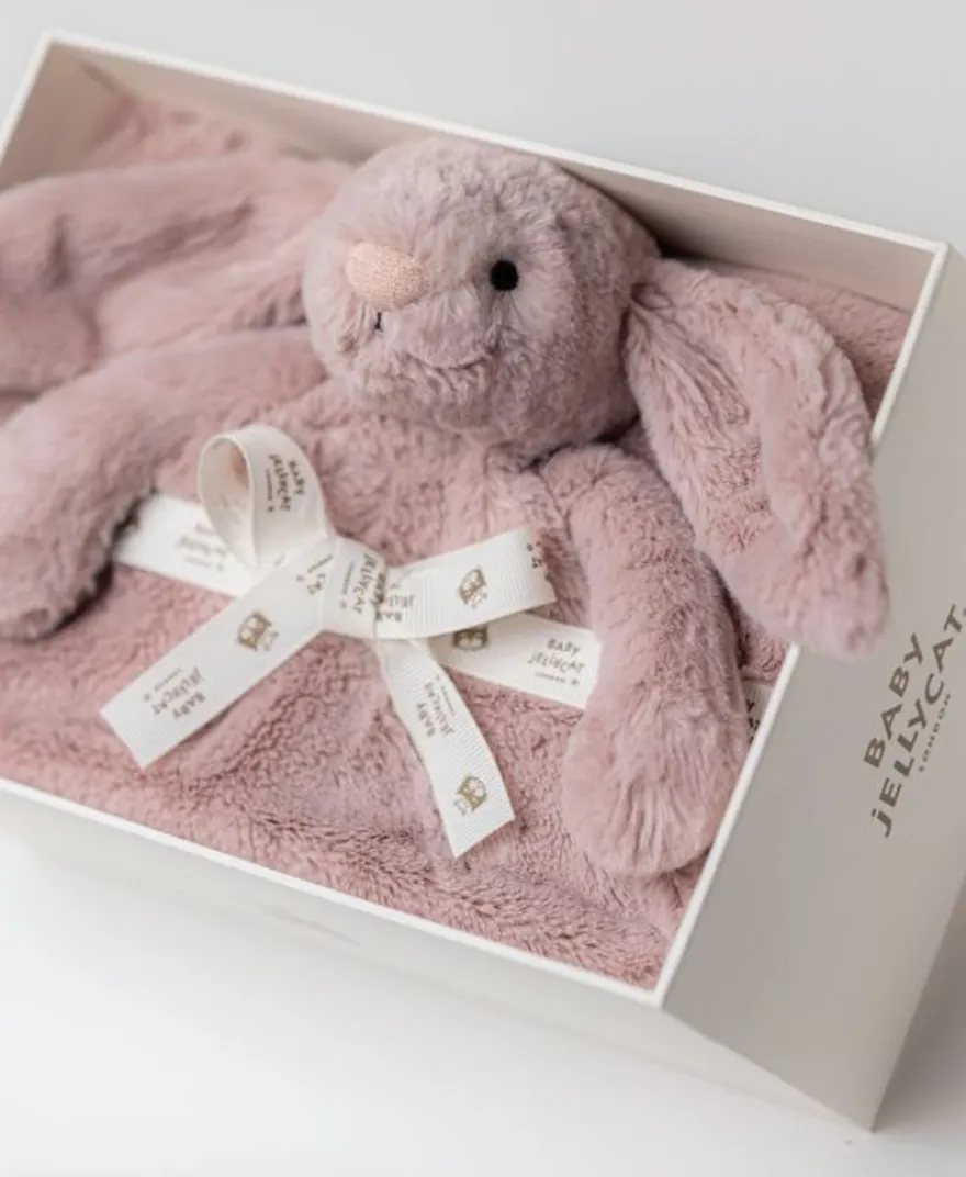 Jellycat - Króliczek LUX Kocyk 70 cm Pudrowy róż