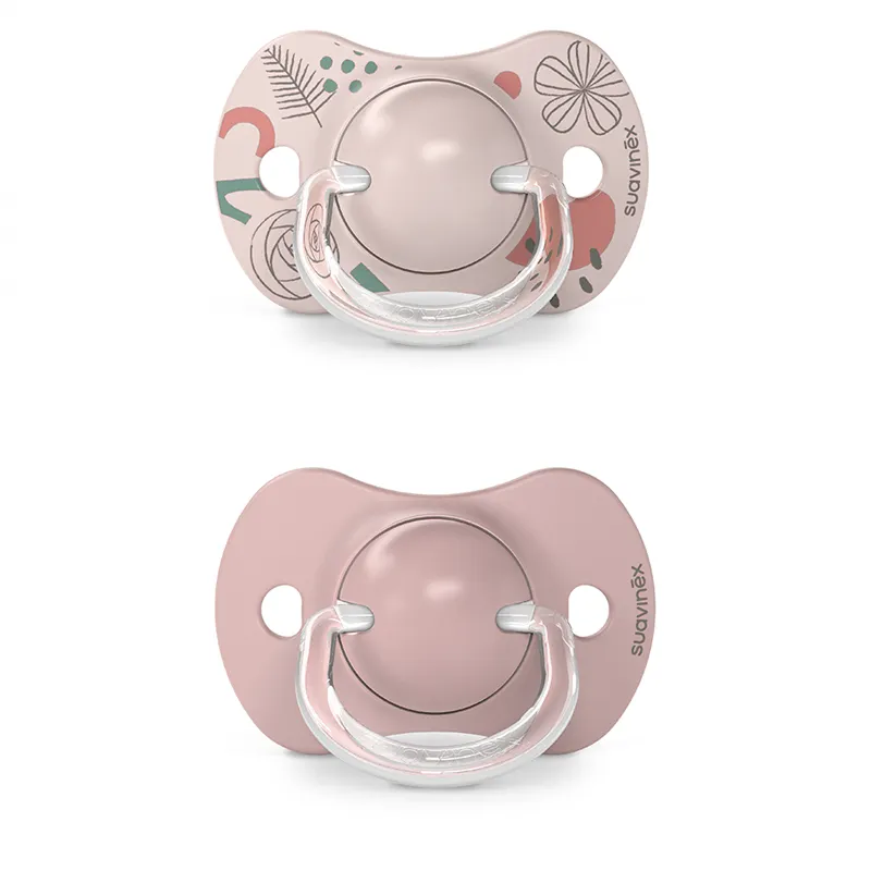 Suavinex - smoczek uspokajający fizjologiczny SX Pro silikonowy A walk in the park 2 szt. różowy 6-18m