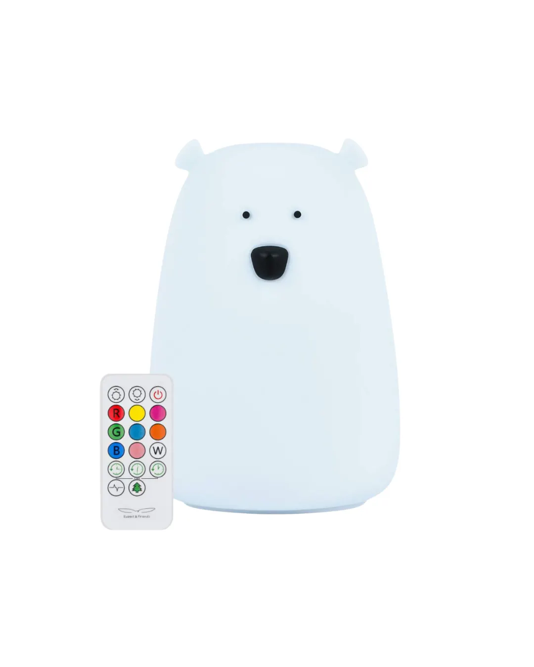 Rabbit & Friends - duży miś lampka silikonowa z pilotem Błękitna Chmurka