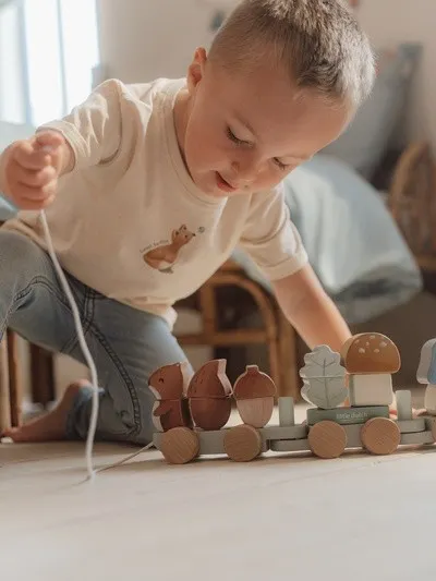 Little Dutch - pociąg układanka Wiewiórka Forest Friends FSC