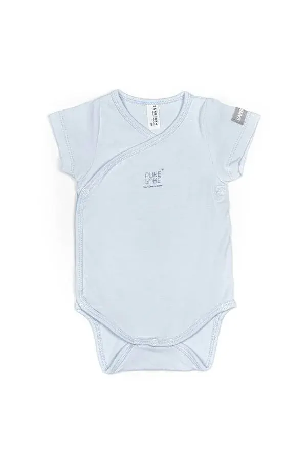 Bamboom - bambusowe body kopertowe z krótkim rękawem niebieskie Bamboom - bambusowe body kopertowe z krótkim rękawem niebieskie