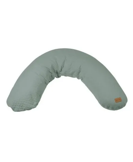 Beaba - ergonomiczna poduszka rogal dla kobiet w ciąży i karmiących Big Flopsy ™ Fleur de coton Linen Sage Green
