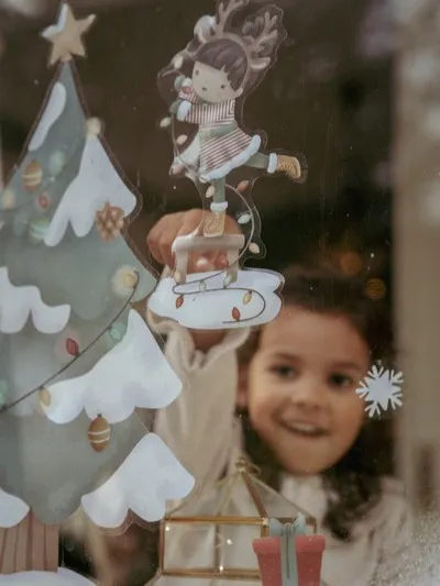 Zestaw naklejek X-MAS Little Dutch Choinka