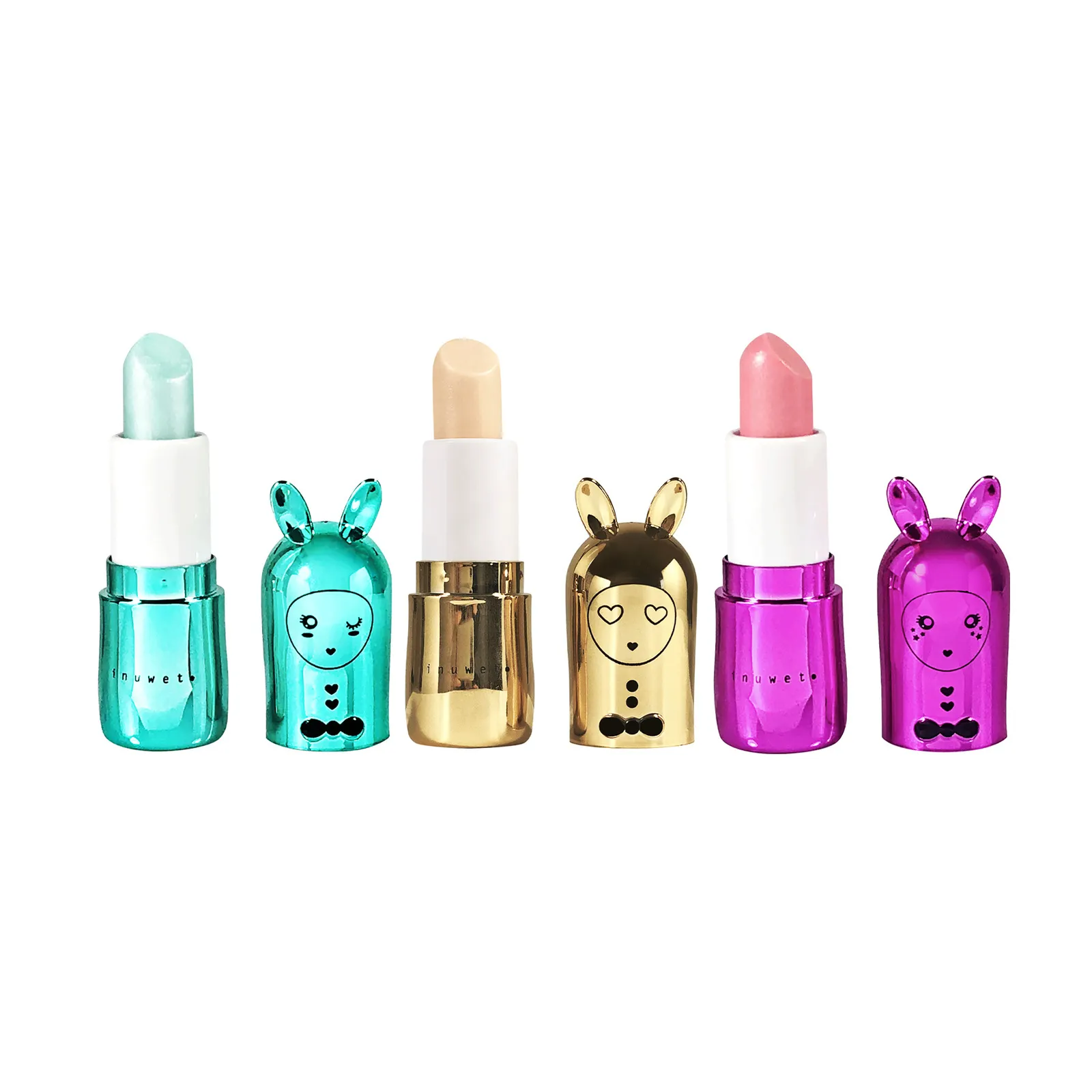 Inuwet - zestaw prezentowy trzech balsamów do ust dla dzieci Rainbow Inuwet - zestaw prezentowy trzech balsamów do ust dla dzieci Rainbow