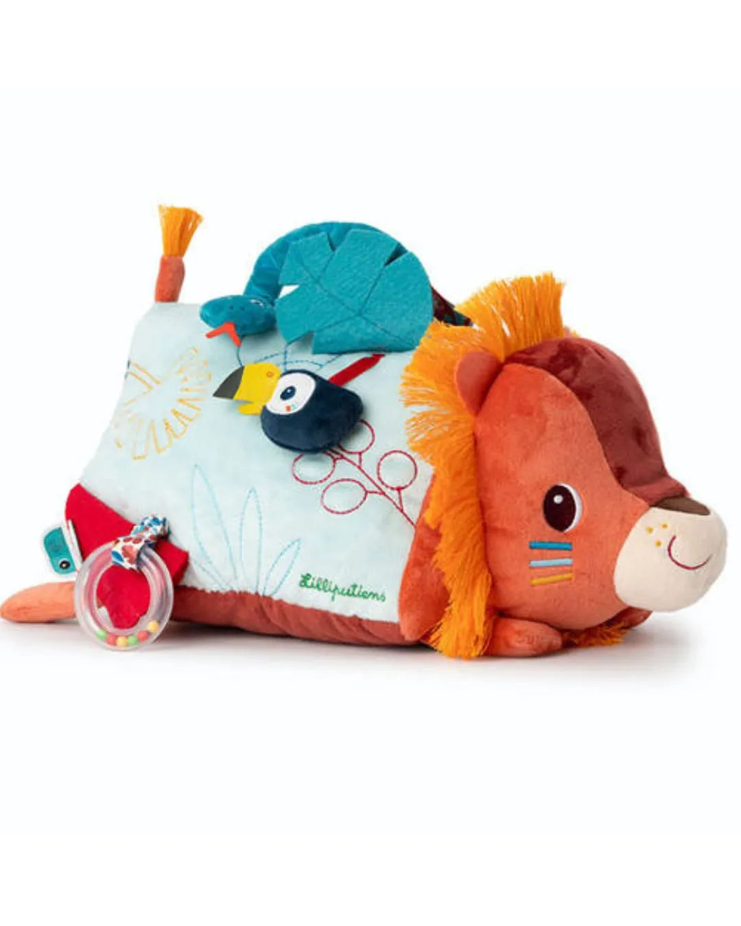 Lilliputiens - wielofunkcyjny trójkąt z lusterkiem Lew Jack 3 m+ Lilliputiens - wielofunkcyjny trójkąt z lusterkiem Lew Jack 3 m+