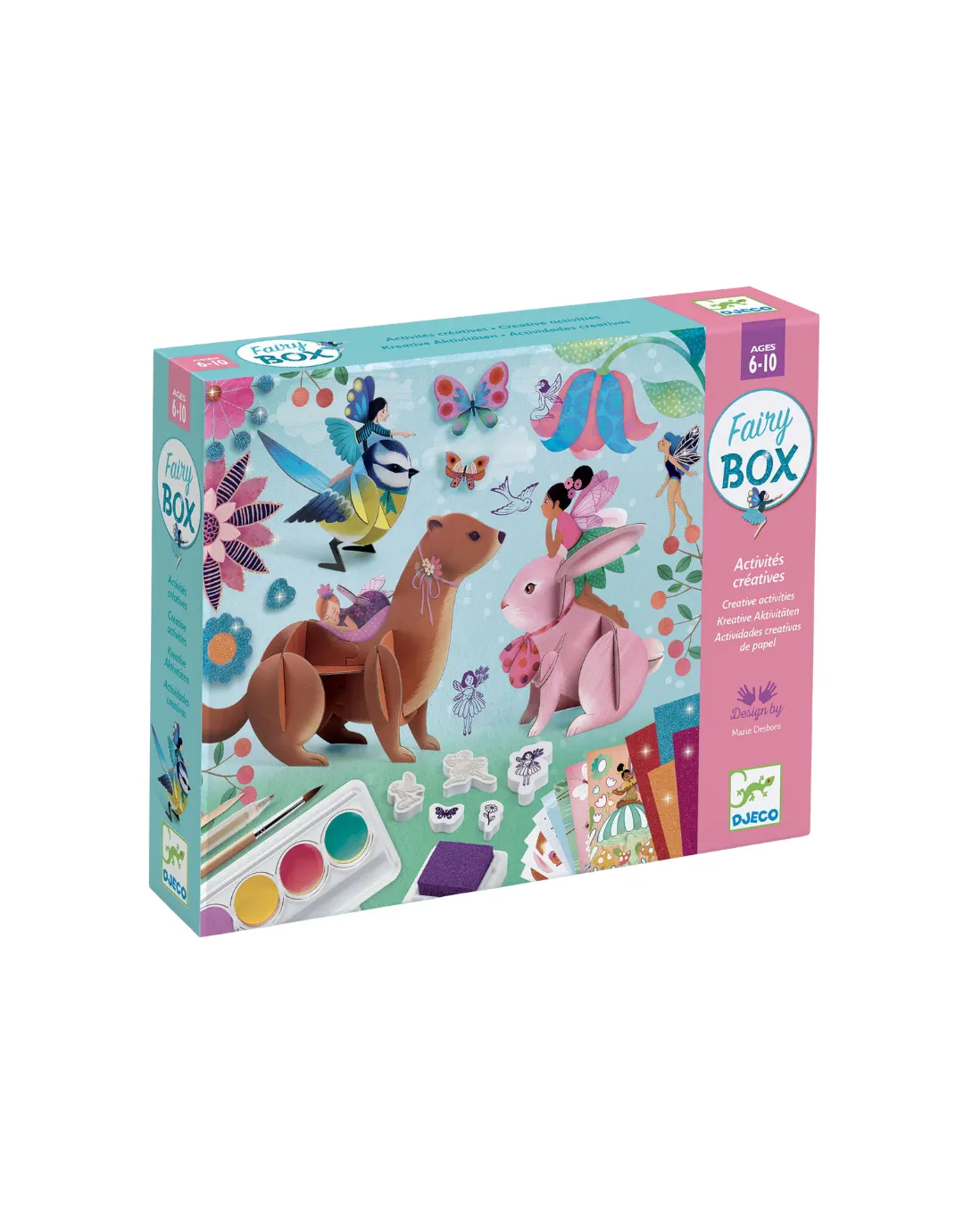 Djeco - zestaw artystyczny Wróżki 6w1 Djeco - zestaw artystyczny Wróżki 6w1