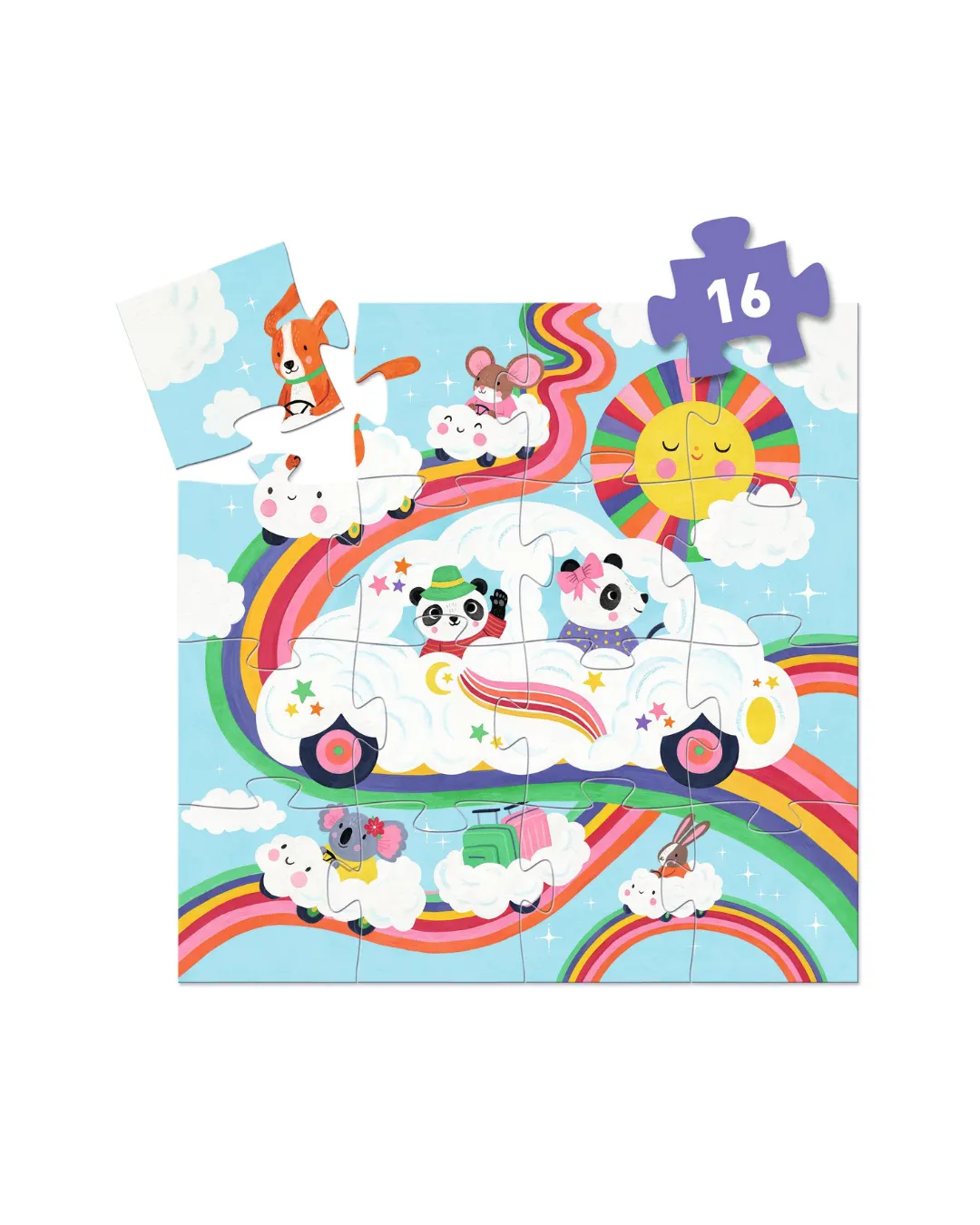 Djeco - puzzle Auto Chmurka