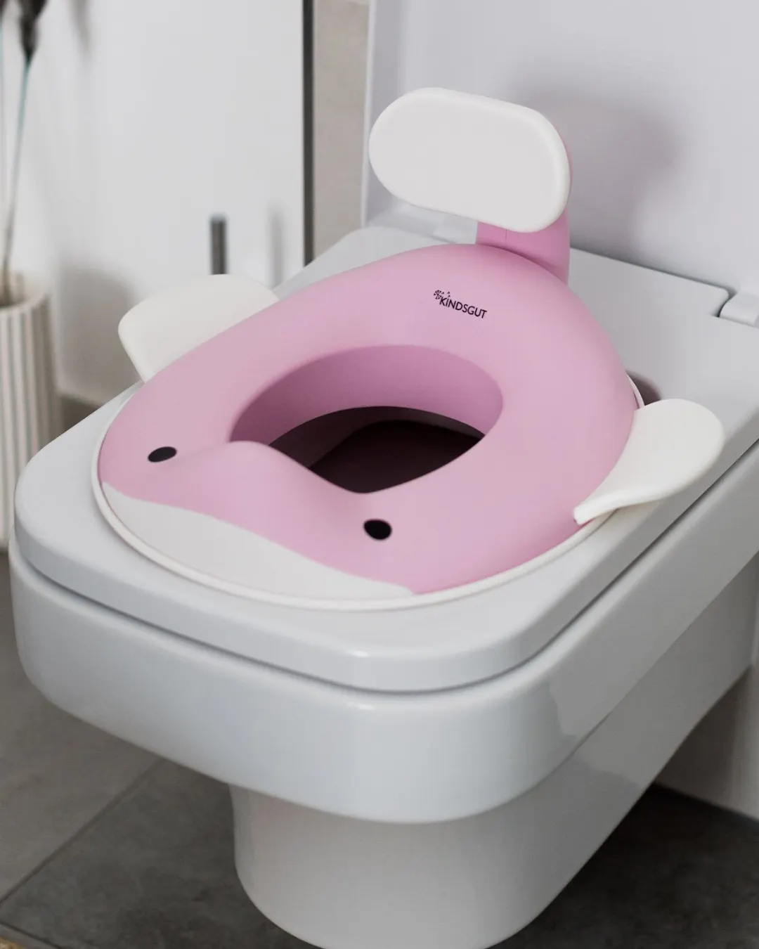 Kindsgut - deska nakładka sedesowa Wieloryb różowa