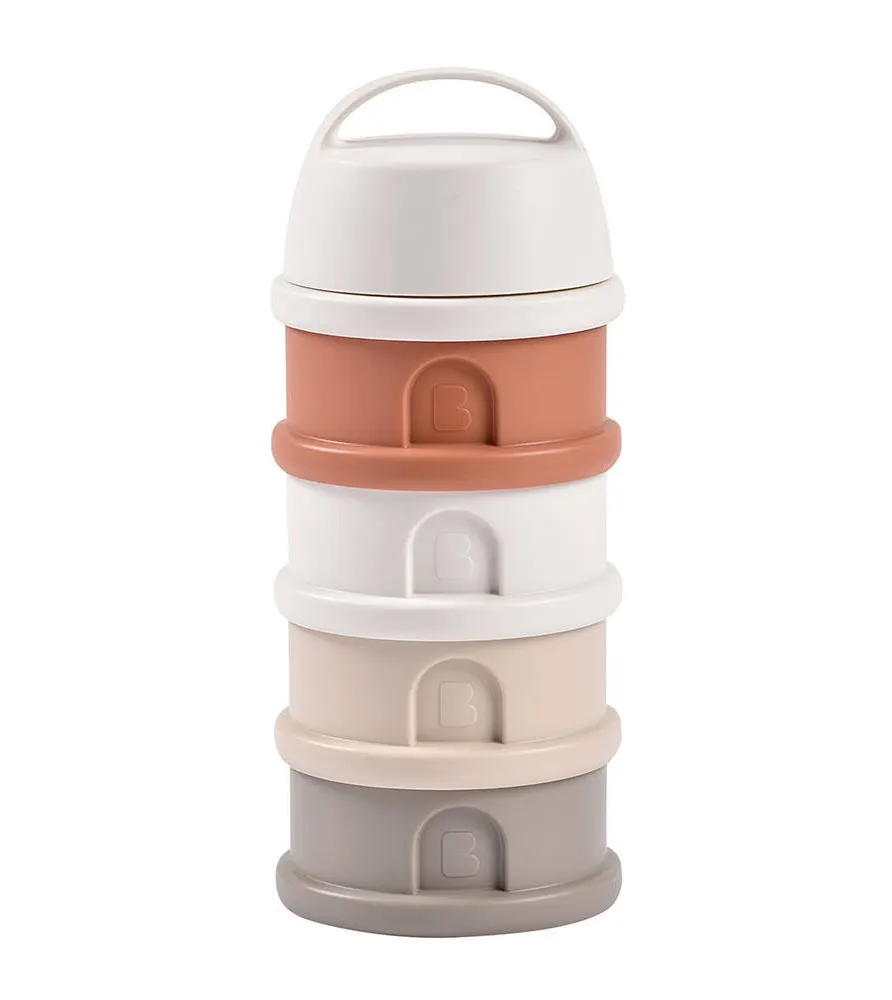 Beaba - pojemniki na mleko modyfikowane 4 komorowe Cotton White - Terracotta Beaba - pojemniki na mleko modyfikowane 4 komorowe Cotton White - Terracotta