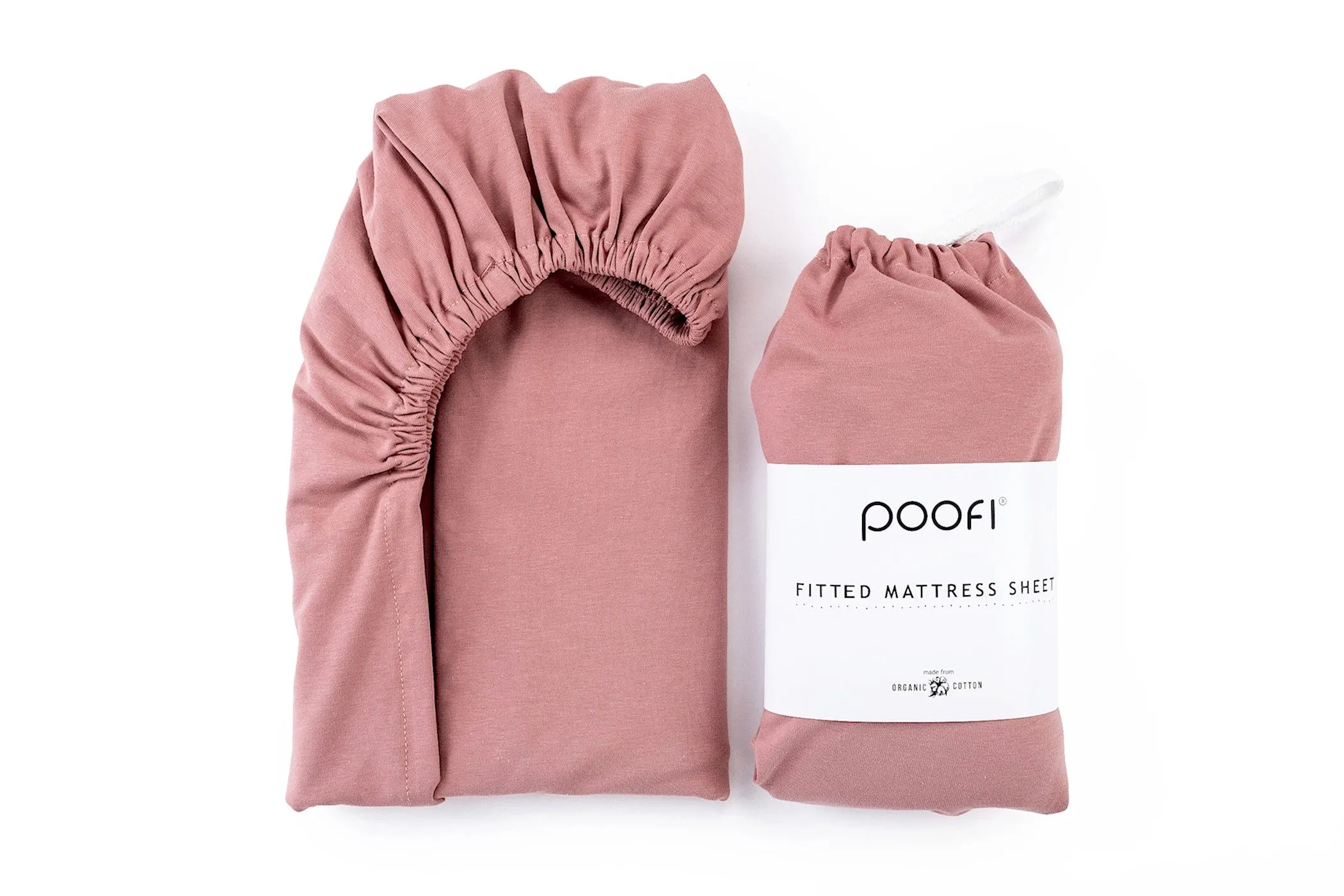 Poofi - prześcieradło Organic&Color 60x120 Herbaciana róża Poofi - prześcieradło Organic&Color 60x120 Herbaciana róża