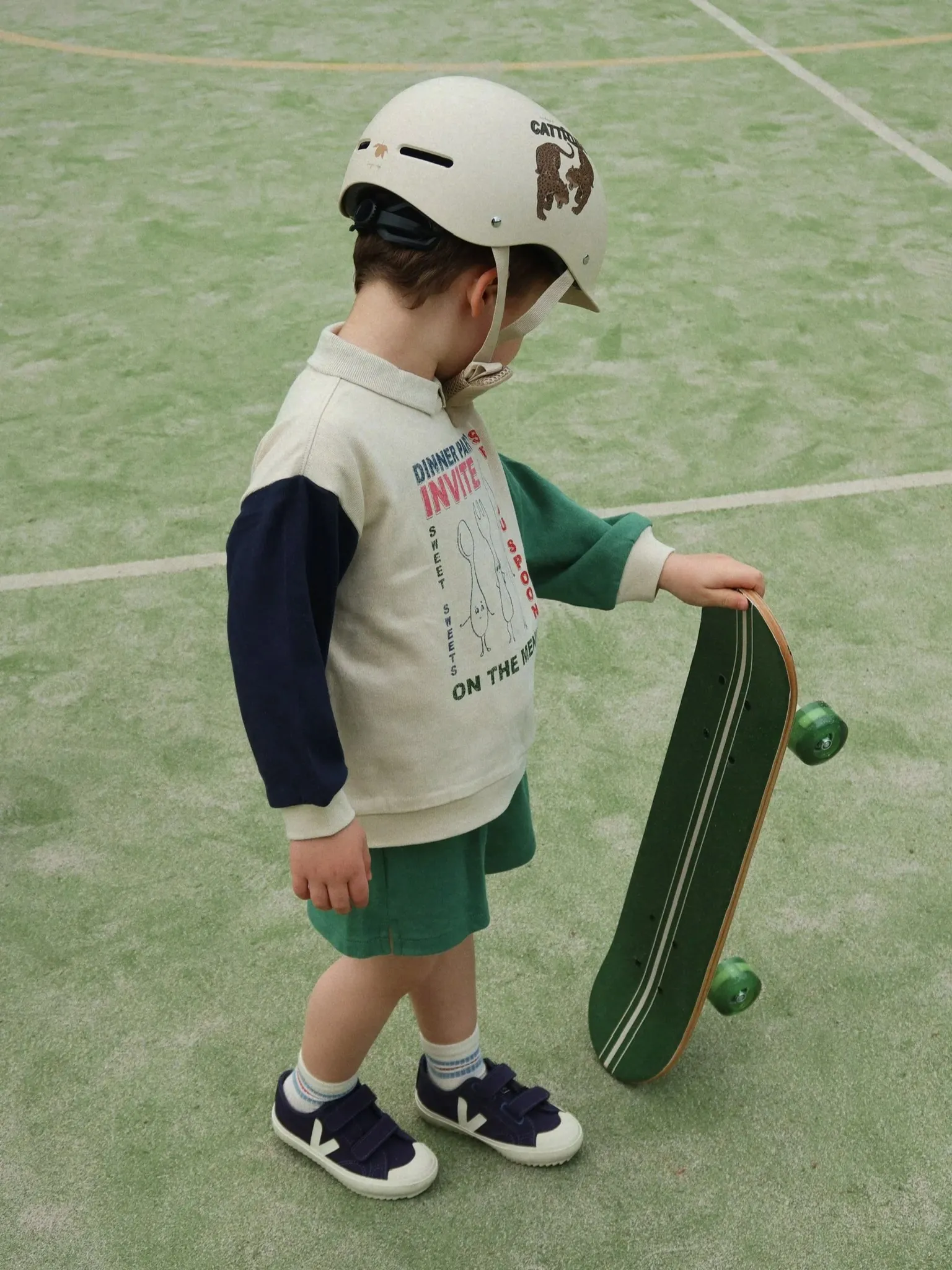 Konges Sløjd - bluza polo z długim rękawem Spotty Multicolor