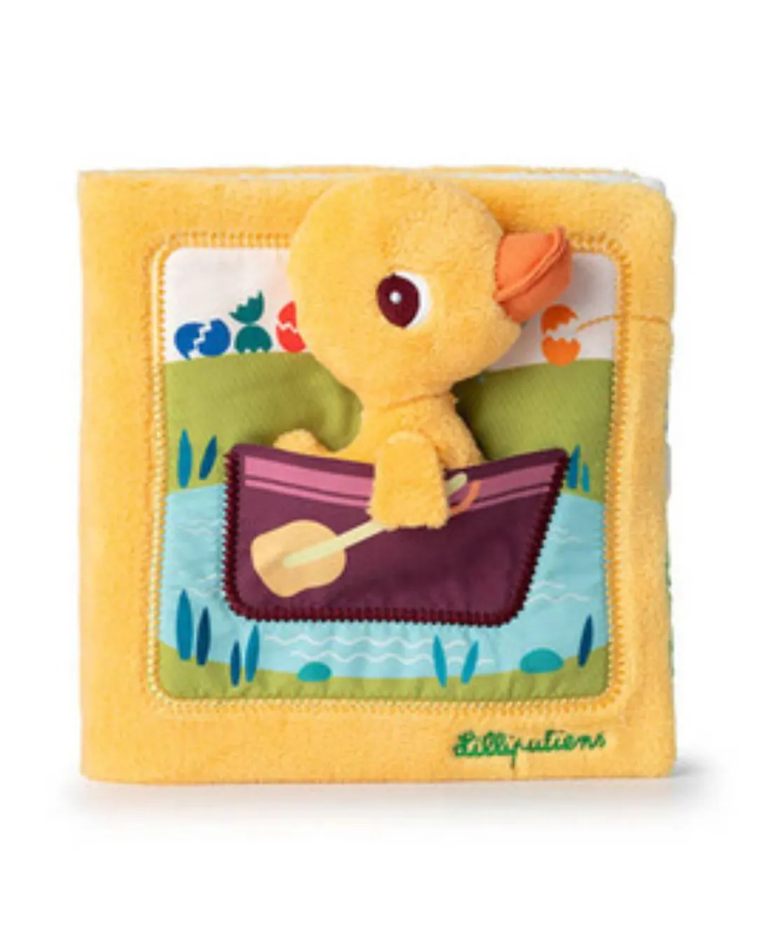 Lilliputiens - książeczka aktywizująca z mini-przytulanką Na farmie Kaczorek Gaspard 18 m+ Lilliputiens - książeczka aktywizująca z mini-przytulanką Na farmie Kaczorek Gaspard 18 m+