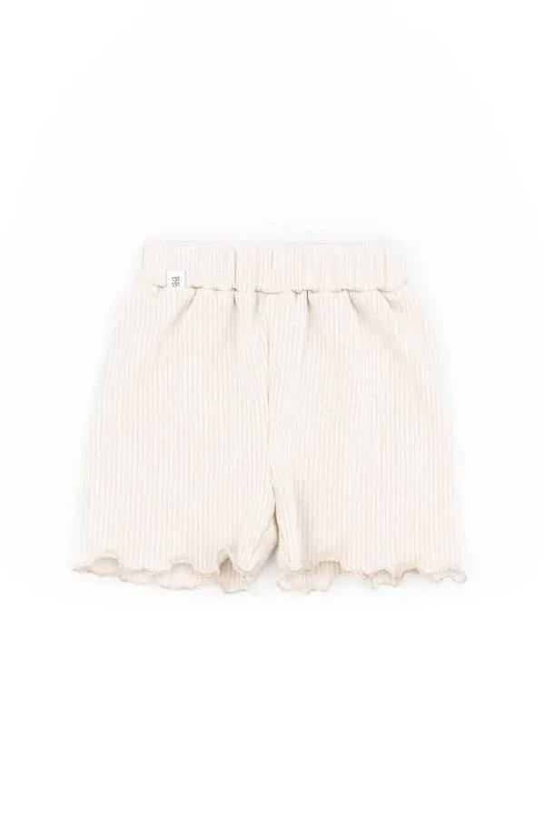 Bamboom - bambusowe krótkie spodenki niemowlęce dla dziewczynki Pure białe