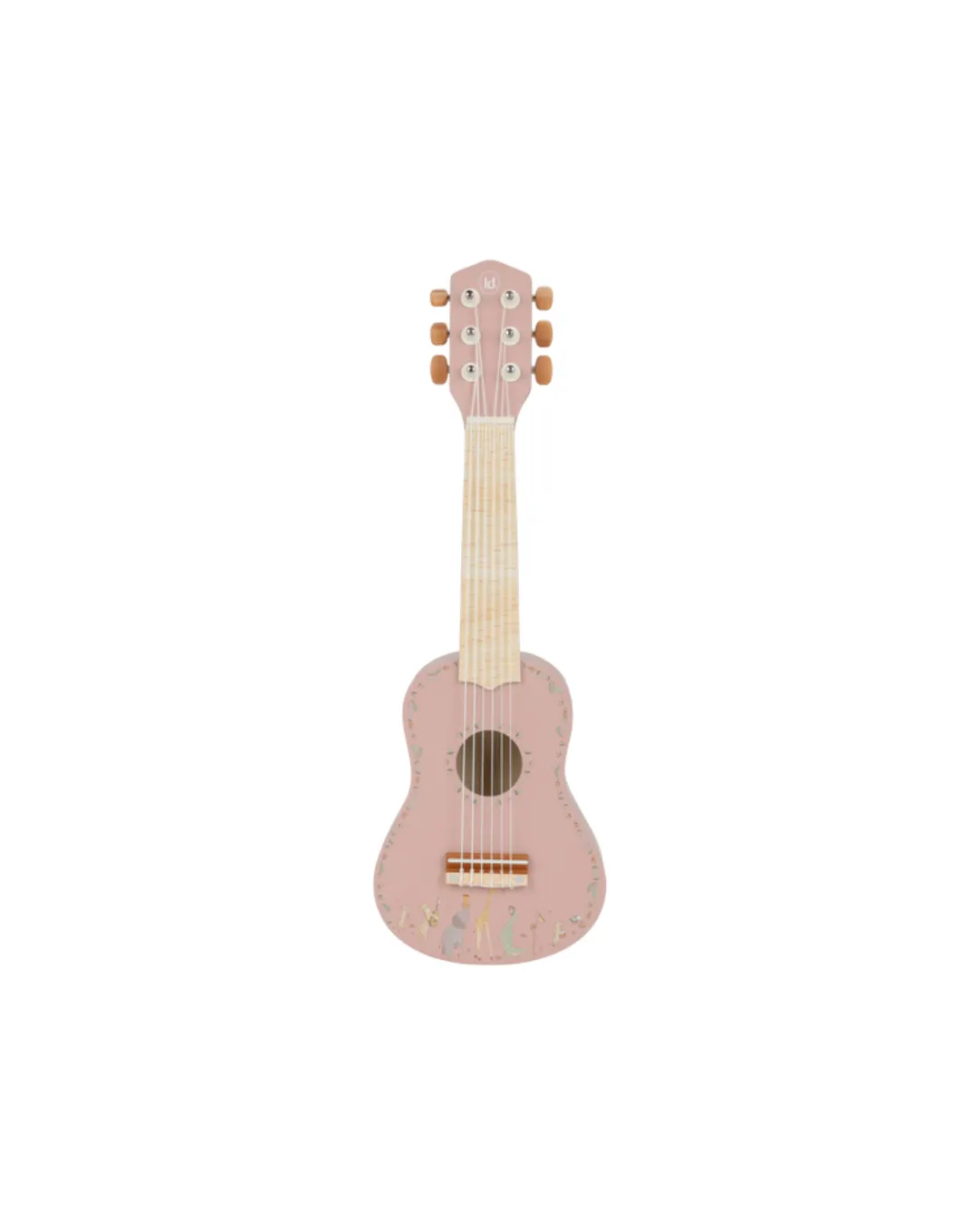 Little Dutch - drewniana gitara Safari Friends FSC różowa