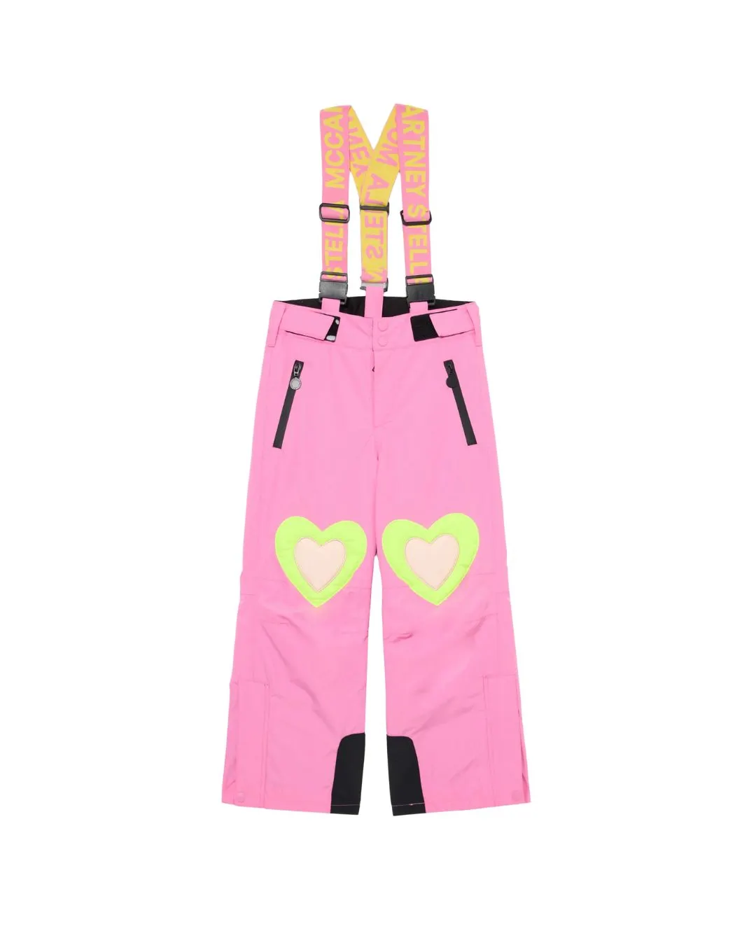 Stella McCartney - spodnie narciarskie Heart Print różowe